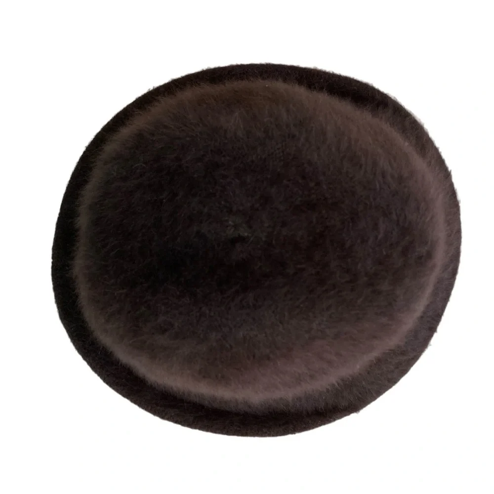 Shihreen Hat Turn Brim Fedora Textured Brown‎ Angora Blend (One Size)